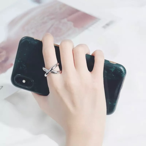 NEW 925 Sterling Silver Adjustable Criss Cross X Ring - Picture 6 of 6